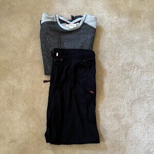 Men's Tommy Bahama Pajama Set, Size XL, with Gray Top/Black Bottoms